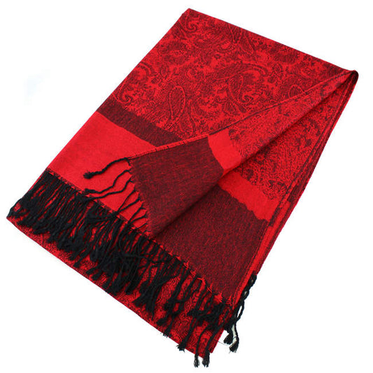 Red Paisley Pashmina