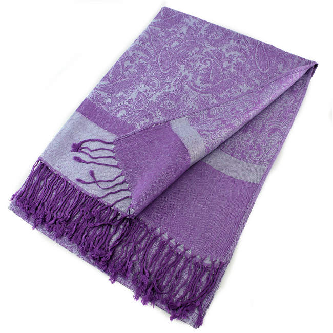 Light Purple Paisley Pashmina