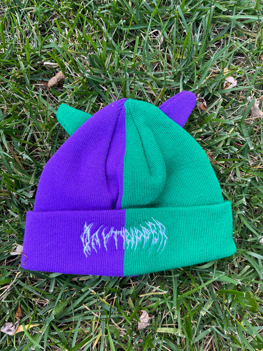 Gremlin Beanie - green/purple