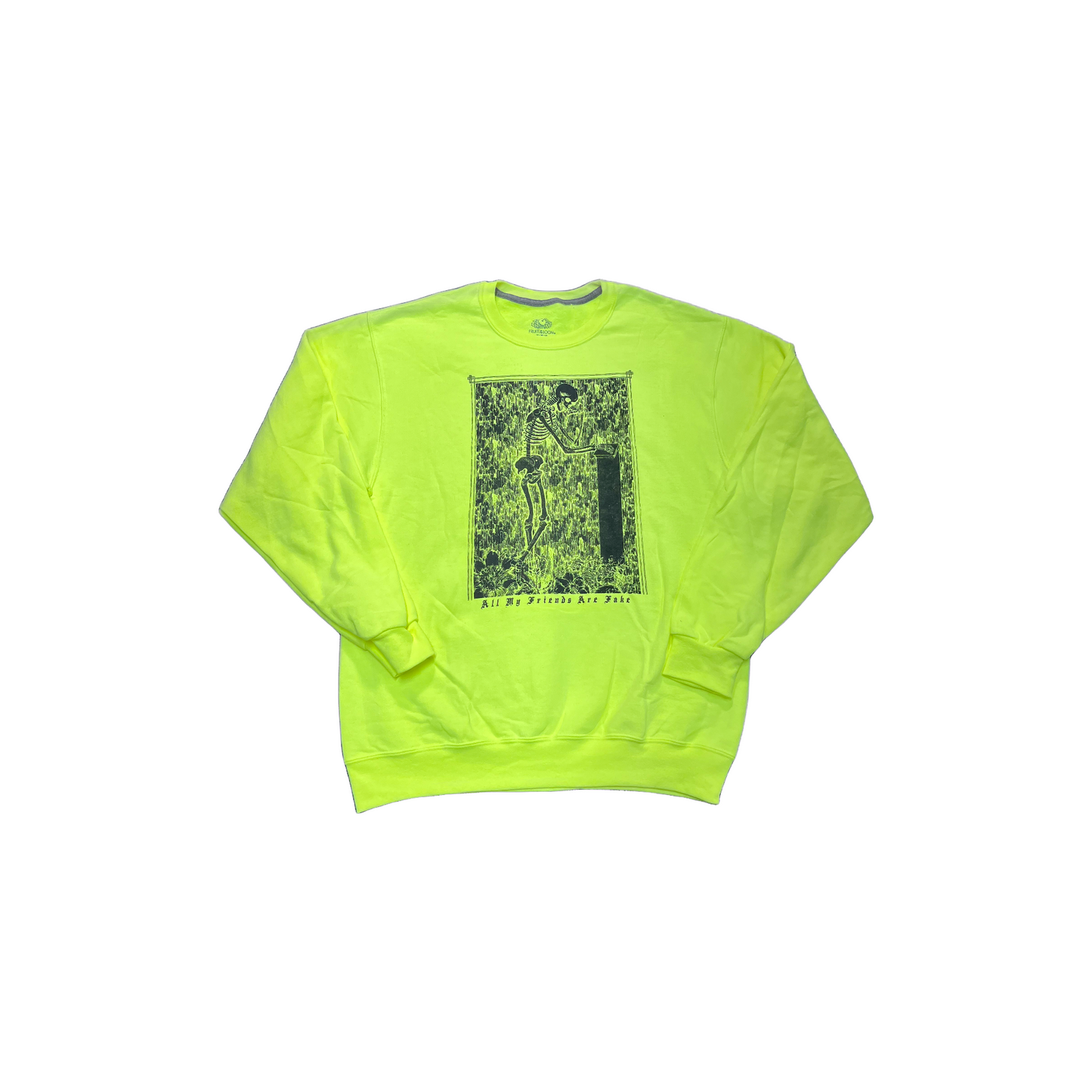 FAKE FRIENDS CREWNECK- Neon