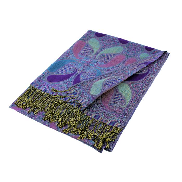 Purple Bandana Print Pashmina