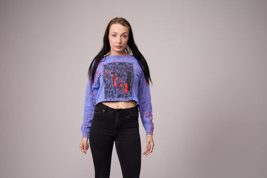 All my Friends are Fake PAINTED Crop top (Small)