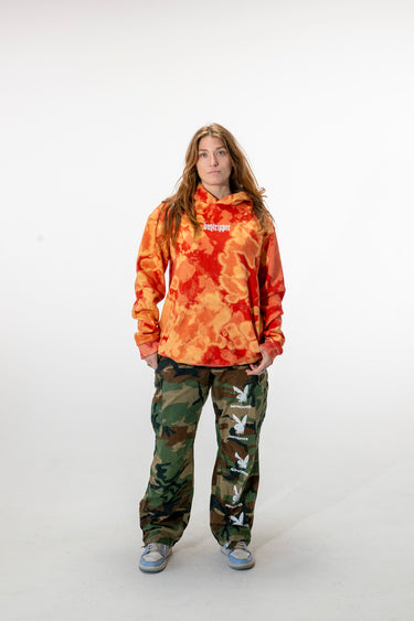 Applique Hoodie - Orange