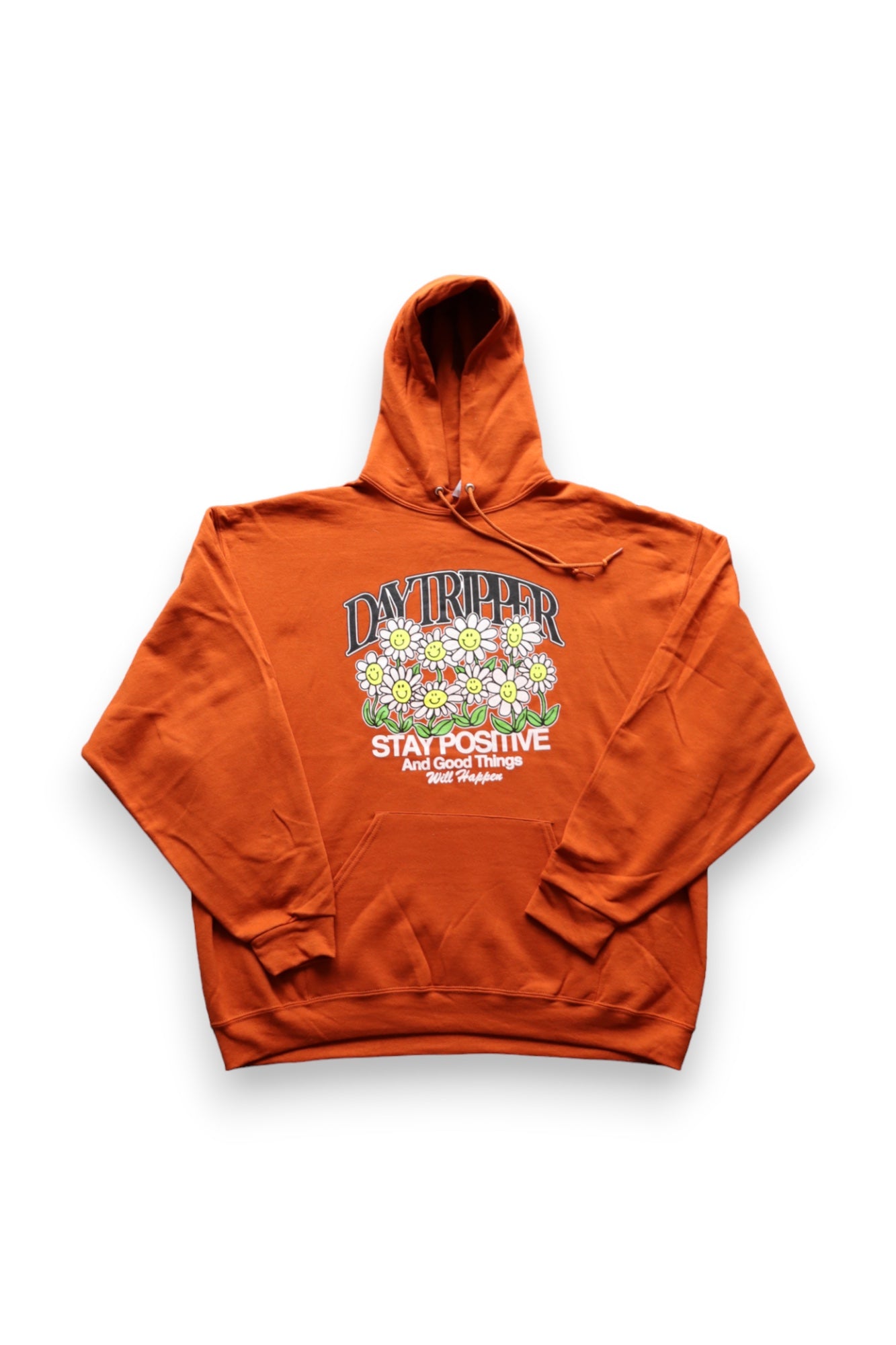 STAY POSITIVE HOODIE - BURNT ORANGE