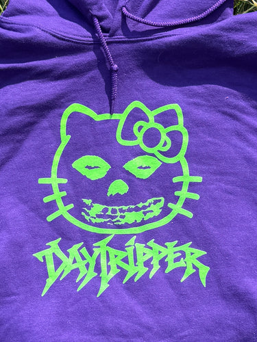 Misfit kitty hoodie - Purple