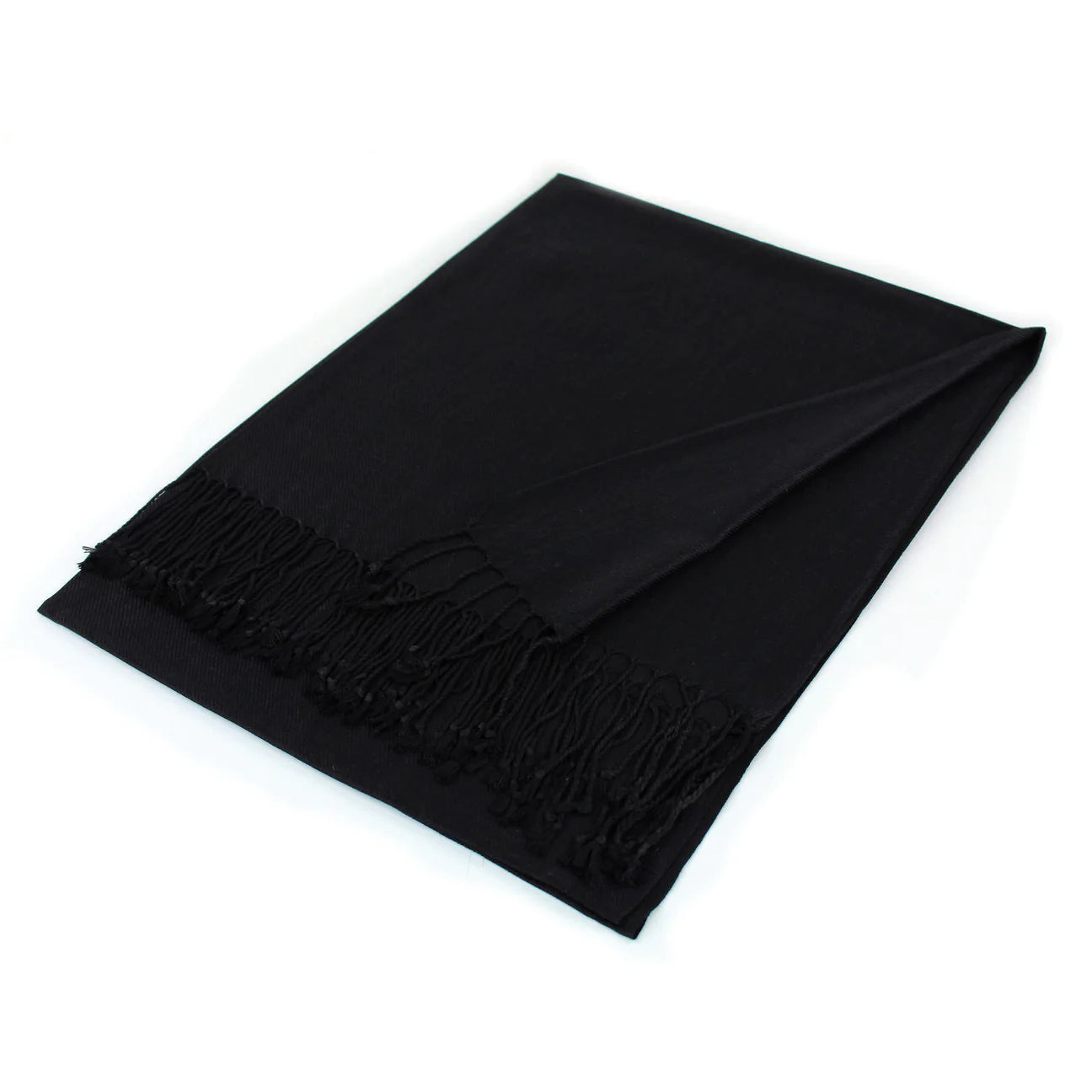 Solid Black Pashmina